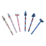 Maxbell 3Pcs Mini Garden Tools Kit Iron with Spades and Rake for Greenhouse Gardener Blue