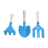 3x Kids Gardening Tools Set Compact Kids Garden Tools for Loose Soil Digging Solid Color