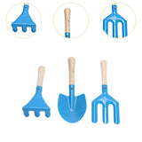 3x Kids Gardening Tools Set Compact Kids Garden Tools for Loose Soil Digging Solid Color