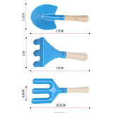 3x Kids Gardening Tools Set Compact Kids Garden Tools for Loose Soil Digging Solid Color