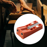 Woodworking Hole Drilling Locator Red for Board Splicing Furniture Repairing Twin Pocket