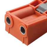 Woodworking Hole Drilling Locator Red for Board Splicing Furniture Repairing Twin Pocket