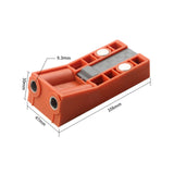 Woodworking Hole Drilling Locator Red for Board Splicing Furniture Repairing Twin Pocket