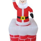 Maxbell 1.8M Inflatable Santa Chimney Xmas Decoration for Outdoor Party Courtyard