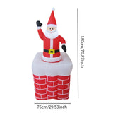 Maxbell 1.8M Inflatable Santa Chimney Xmas Decoration for Outdoor Party Courtyard