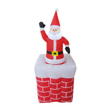 Maxbell 1.8M Inflatable Santa Chimney Cute Built in LED Lights for Home Courtyard