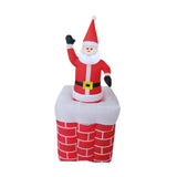 Maxbell 1.8M Inflatable Santa Chimney Cute Built in LED Lights for Home Courtyard