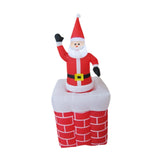 Maxbell 1.8M Inflatable Santa Chimney Cute Built in LED Lights for Home Courtyard