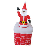 1.8M Inflatable Santa Chimney Built in LED Lights for Holiday Yard Garden