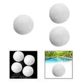 Maxbell Pool Scum Absorber Washable Bathtub White Reusable Swimming Pool Filter Ball 1x