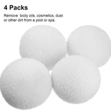 Maxbell Pool Scum Absorber Washable Bathtub White Reusable Swimming Pool Filter Ball 1x