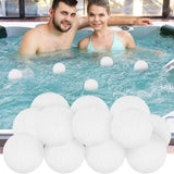 Maxbell Pool Scum Absorber Washable Bathtub White Reusable Swimming Pool Filter Ball 1x