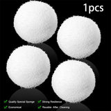 Maxbell Pool Scum Absorber Washable Bathtub White Reusable Swimming Pool Filter Ball 1x