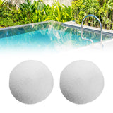 Maxbell Pool Scum Absorber Washable Bathtub White Reusable Swimming Pool Filter Ball 2x