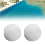 Maxbell Pool Scum Absorber Washable Bathtub White Reusable Swimming Pool Filter Ball 2x