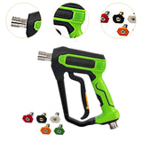Maxbell Pressure Washer Household Cleaning Fence Driveway Yard Powerful Washing Tool Internal 10mm With 5 Nozzles