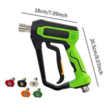 Maxbell Pressure Washer Household Cleaning Fence Driveway Yard Powerful Washing Tool Internal 10mm With 5 Nozzles
