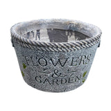 Decorative Flower Pot Resin Plant Container for Garden Office Outdoor Indoor