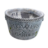 Decorative Flower Pot Resin Plant Container for Garden Office Outdoor Indoor