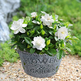 Decorative Flower Pot Resin Plant Container for Garden Office Outdoor Indoor