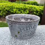 Decorative Flower Pot Resin Plant Container for Garden Office Outdoor Indoor