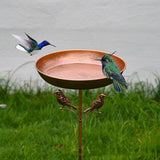 Bird Bath Bowl Metal Stand Iron Pedestal Bird Feeder for Patio Outdoors Yard