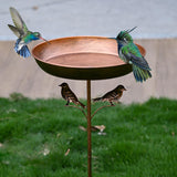 Bird Bath Bowl Metal Stand Iron Pedestal Bird Feeder for Patio Outdoors Yard