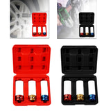 1/2-inch Thin Wall Impact Deep Lug Nut Socket Set Wheel Protector Color Coded Red Box