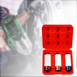 1/2-inch Thin Wall Impact Deep Lug Nut Socket Set Wheel Protector Color Coded Red Box