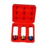 1/2-inch Thin Wall Impact Deep Lug Nut Socket Set Wheel Protector Color Coded Red Box