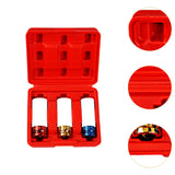 1/2-inch Thin Wall Impact Deep Lug Nut Socket Set Wheel Protector Color Coded Red Box