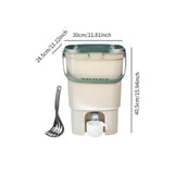 Maxbell Compost Bucket 21L Sealed Food Waste Compost Bin for Balcony Backyard Garden Green