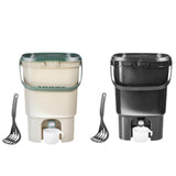 Maxbell Compost Bucket 21L Sealed Food Waste Compost Bin for Balcony Backyard Garden Green