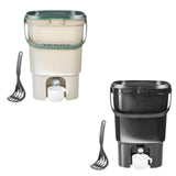 Maxbell Compost Bucket 21L Sealed Food Waste Compost Bin for Balcony Backyard Garden Green