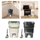 Maxbell Compost Bucket 21L Sealed Food Waste Compost Bin for Balcony Backyard Garden Green