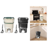 Maxbell Compost Bucket 21L Sealed Food Waste Compost Bin for Balcony Backyard Garden Green