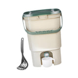 Maxbell Compost Bucket 21L Sealed Food Waste Compost Bin for Balcony Backyard Garden Green
