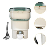 Maxbell Compost Bucket 21L Sealed Food Waste Compost Bin for Balcony Backyard Garden Green