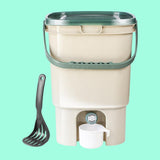 Maxbell Compost Bucket 21L Sealed Food Waste Compost Bin for Balcony Backyard Garden Green