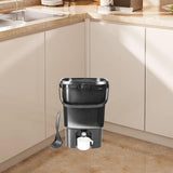 Maxbell Compost Bucket 21L Sealed Food Waste Compost Bin for Balcony Backyard Garden Black