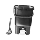 Maxbell Compost Bucket 21L Sealed Food Waste Compost Bin for Balcony Backyard Garden Black