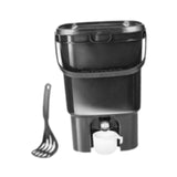 Maxbell Compost Bucket 21L Sealed Food Waste Compost Bin for Balcony Backyard Garden Black