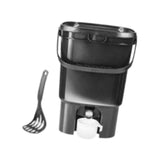 Maxbell Compost Bucket 21L Sealed Food Waste Compost Bin for Balcony Backyard Garden Black