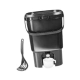Maxbell Compost Bucket 21L Sealed Food Waste Compost Bin for Balcony Backyard Garden Black
