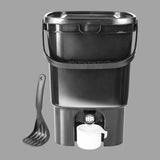 Maxbell Compost Bucket 21L Sealed Food Waste Compost Bin for Balcony Backyard Garden Black