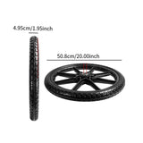 Maxbell 2 Pieces 20" Flat Free Tires Wheelbarrow Wheels for Lawn Carts Utility Carts