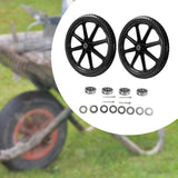 Maxbell 2 Pieces 20" Flat Free Tires Wheelbarrow Wheels for Lawn Carts Utility Carts