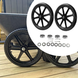 Maxbell 2 Pieces 20" Flat Free Tires Wheelbarrow Wheels for Lawn Carts Utility Carts