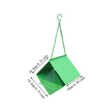 Maxbell Outdoor Hanging Bird Feeder for Cardinals Finch Rainproof Square Shaped Green