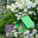 Maxbell Outdoor Hanging Bird Feeder for Cardinals Finch Rainproof Square Shaped Green